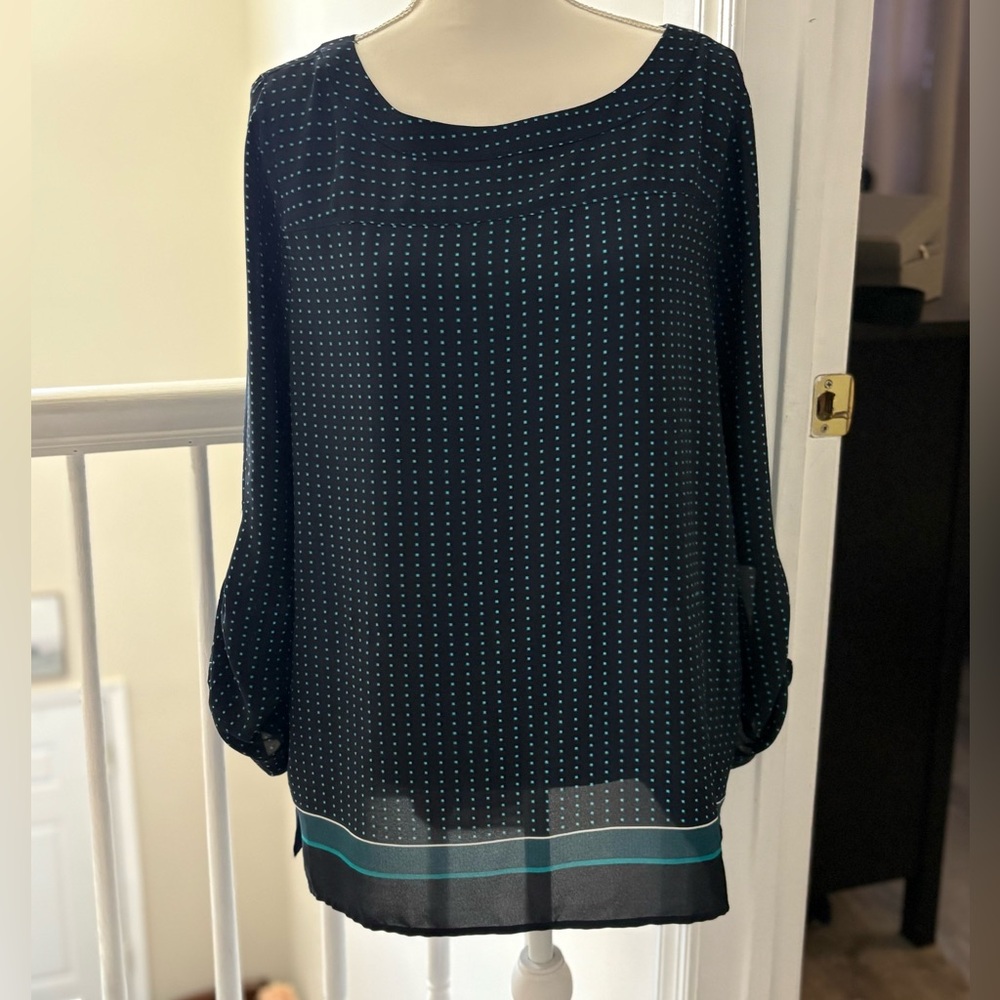 Loft tunic blouse navy
